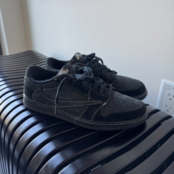 Travis Scott Jordan 1 Retro Low - Black Phantom - Picture 2 of 6